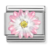 Nomination Composable Classic Link 330321/05 Enamel Pink Flower in 925 Silver